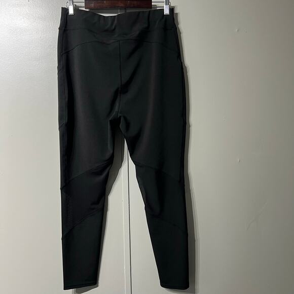 Pop Fit Athleisure Stretch Black Leggings Side Pockets | Women's Plus Size 2XL - Picture 4 of 10